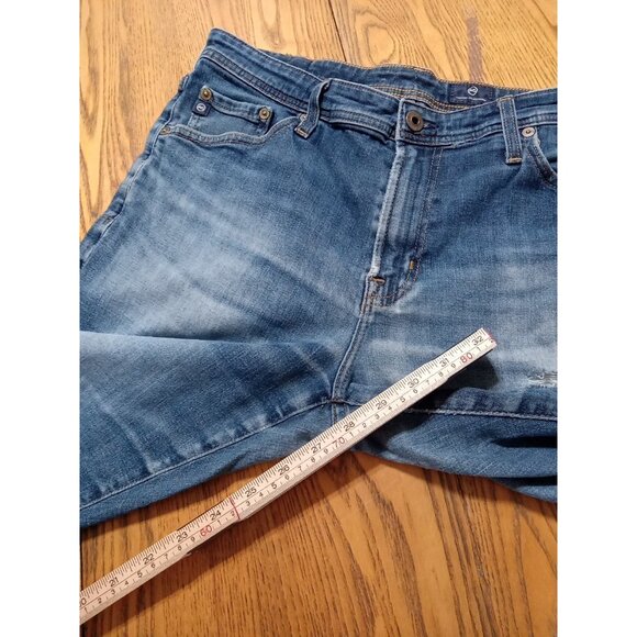 AG ADRIANO GOLDSCHMIED Jeans Mens 32 X 32 BLUE Distressed Hole Preowned Summer - Picture 4 of 15